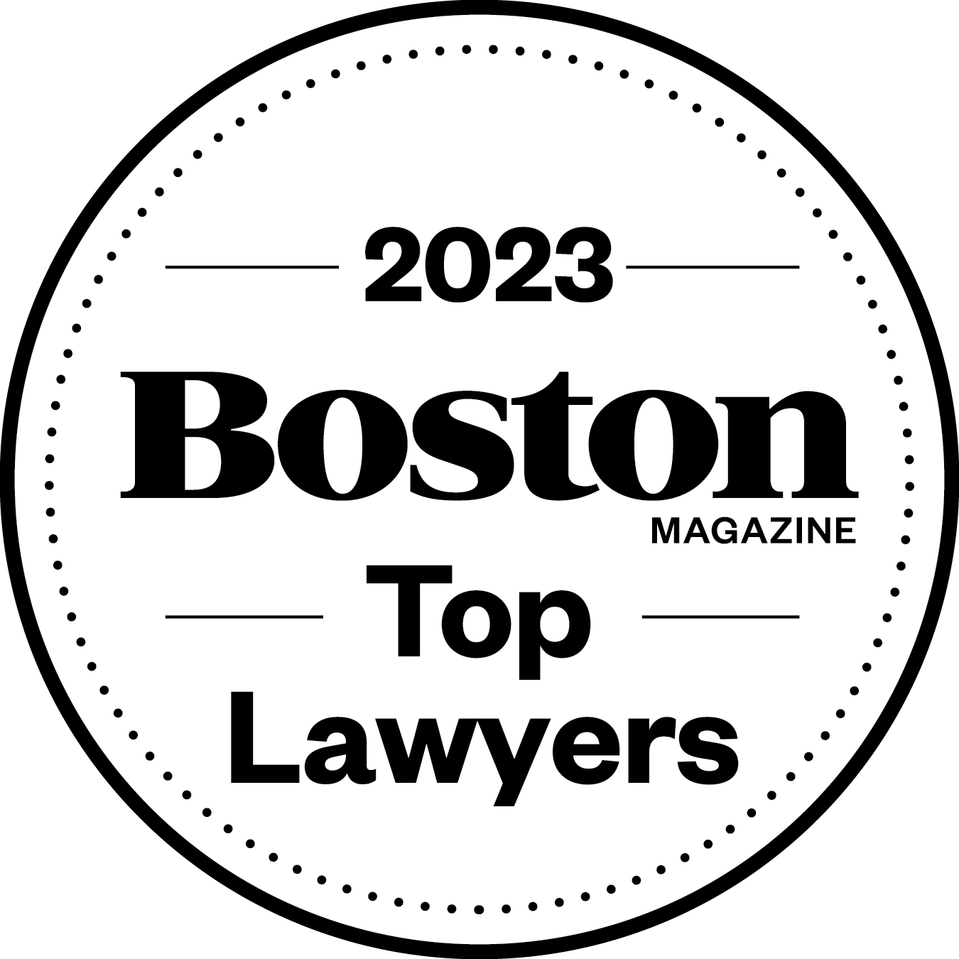 Boston Magazine Top Lawyer for 2023