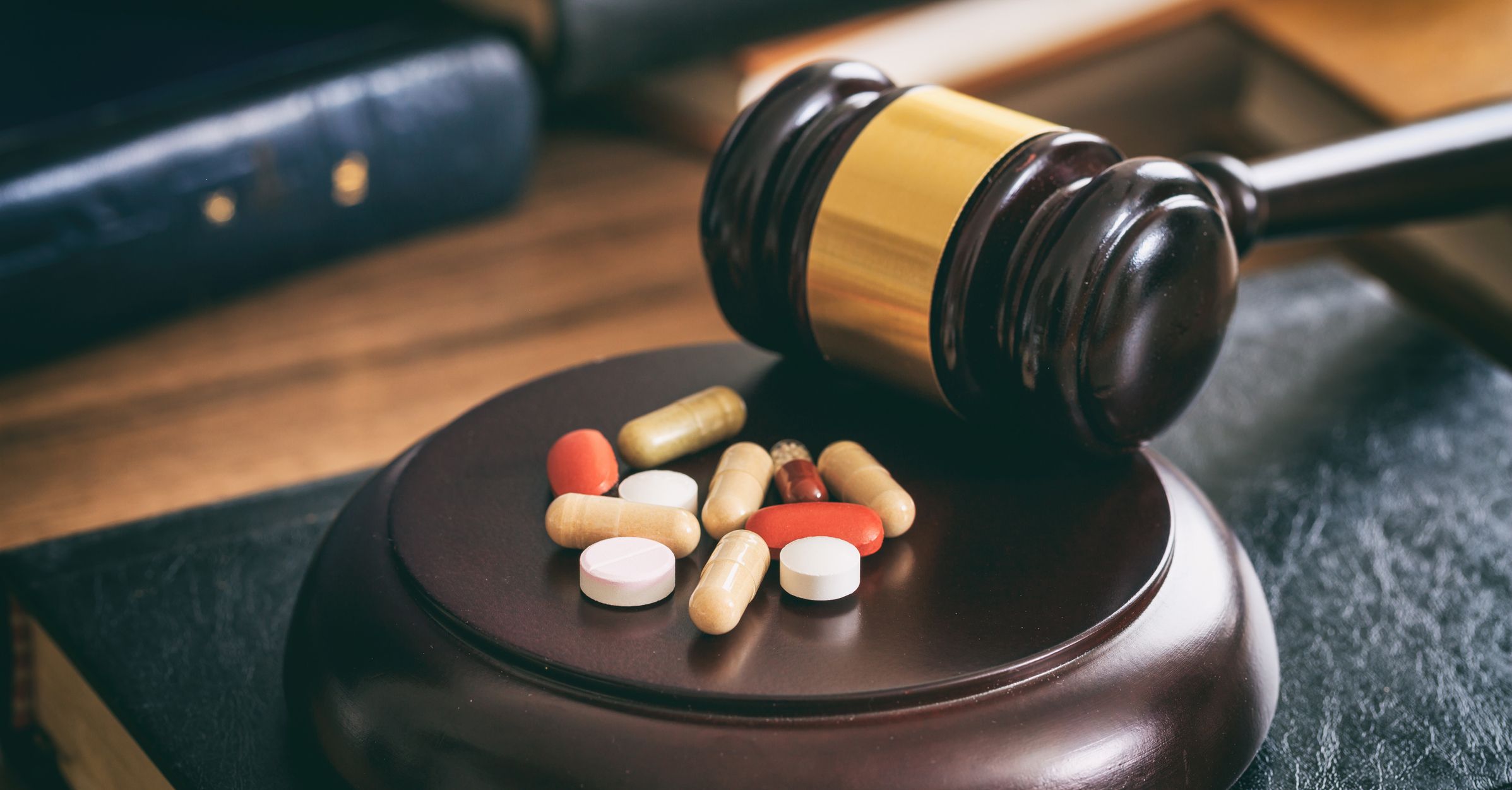 Pills and gavel